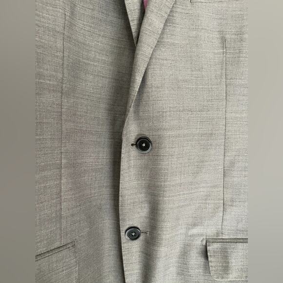 Zanetti Lanificio Di Biella Men's Gray Porto Suit Jacket 44L NWT MSRP $395 - Picture 6 of 12